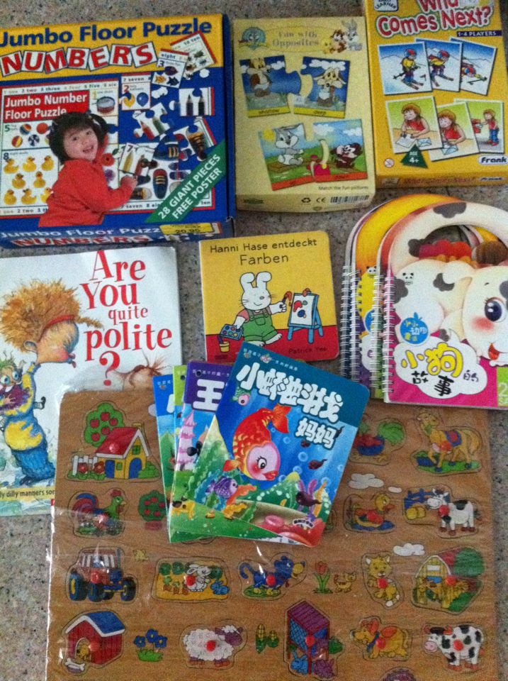 flea market educational toys and books